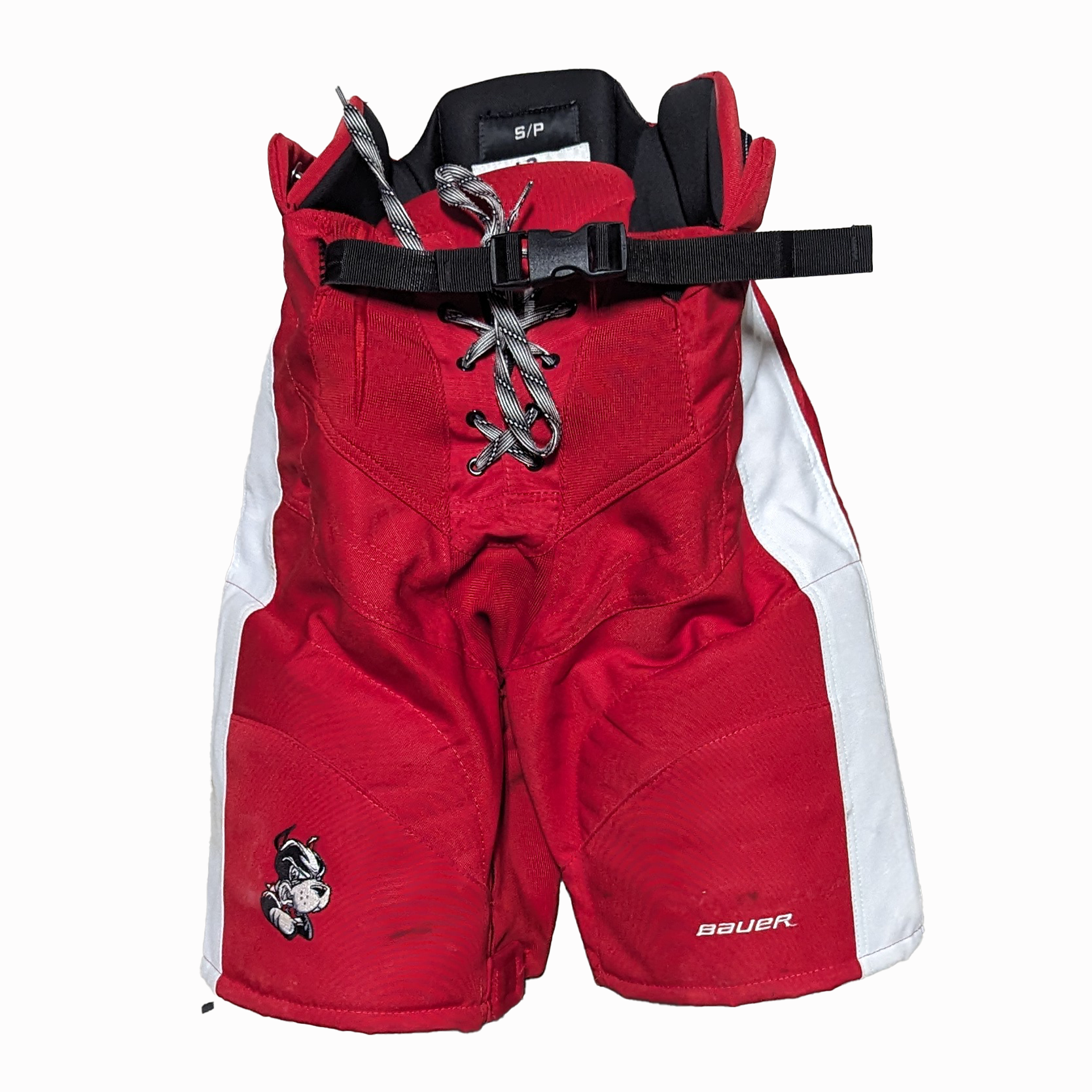 Bauer Nexus - Pantalon de hockey d'occasion pour femme (rouge/blanc)